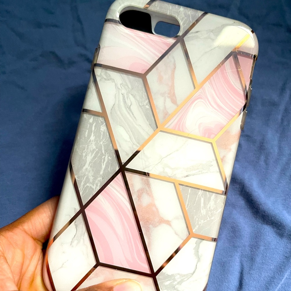 iPhone 8 Plus Marble Case W/ Screen Protector